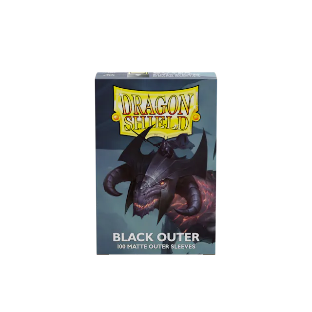 Dragon Shield - Black - Matte Outer Sleeves - Standard Size (100 pack)