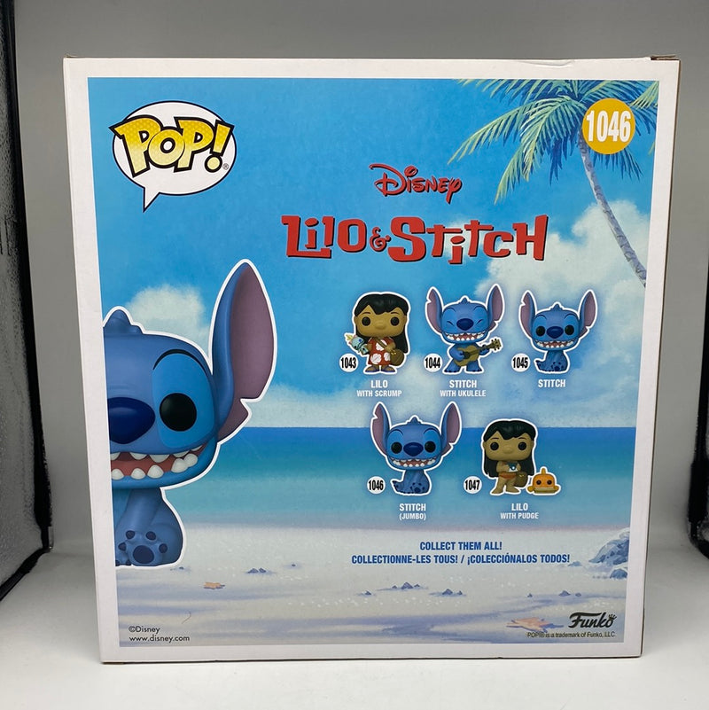 Funko Pop! Jumbo Disney's Lilo & Stitch: Stitch (Smiling)(Seated)