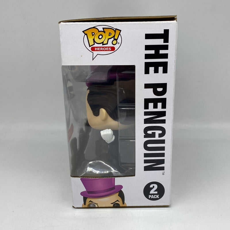 Funko Pop! DC Heroes: Batman vs. The Penguin (2-Pack) Vinyl Figures Target Exclusive DAMAGED