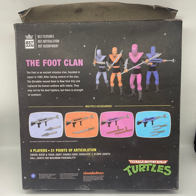 The Loyal Subjects Foot Soldiers (Teenage Mutant Ninja Turtles) - Set of 4 damaged box