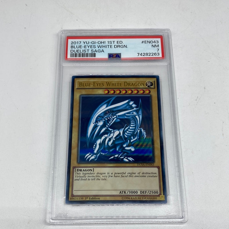 PSA 7 - Blue-Eyes White Dragon - 1st Edition - Yu-Gi-Oh! -