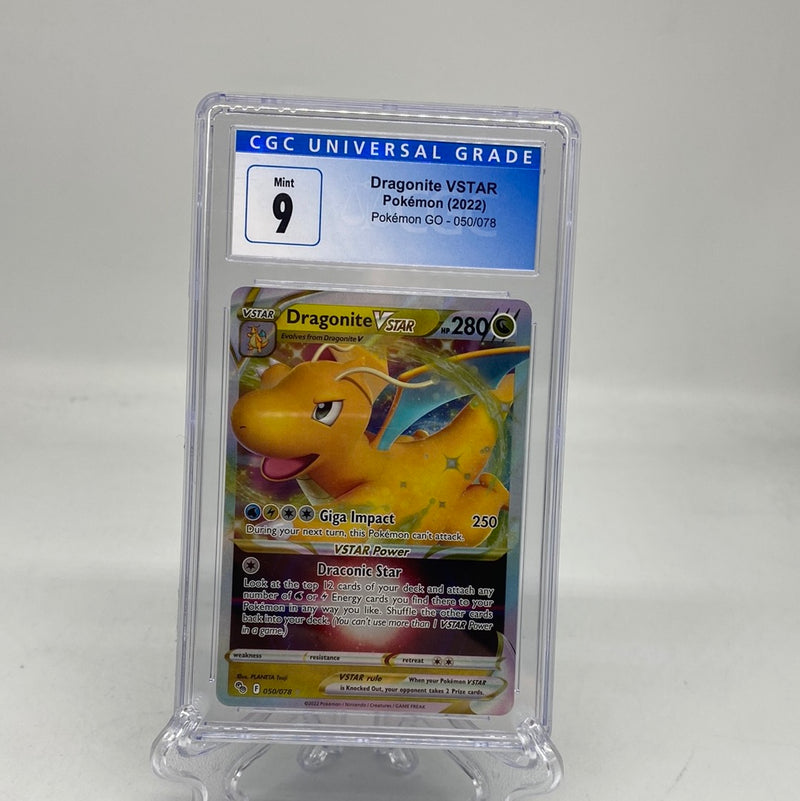 Pokémon 2022 Pokemon GO Dragonite VSTAR 050/078 Holo Ultra Rare CGC 9
