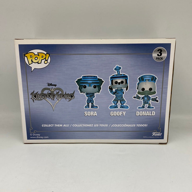 Funko Pop! Disney Kingdom Hearts: Sora, Goofy, & Donald (Tron-3 Pack) Vinyl Figures Only at Gamestop Limited Edition GLOW CHASE