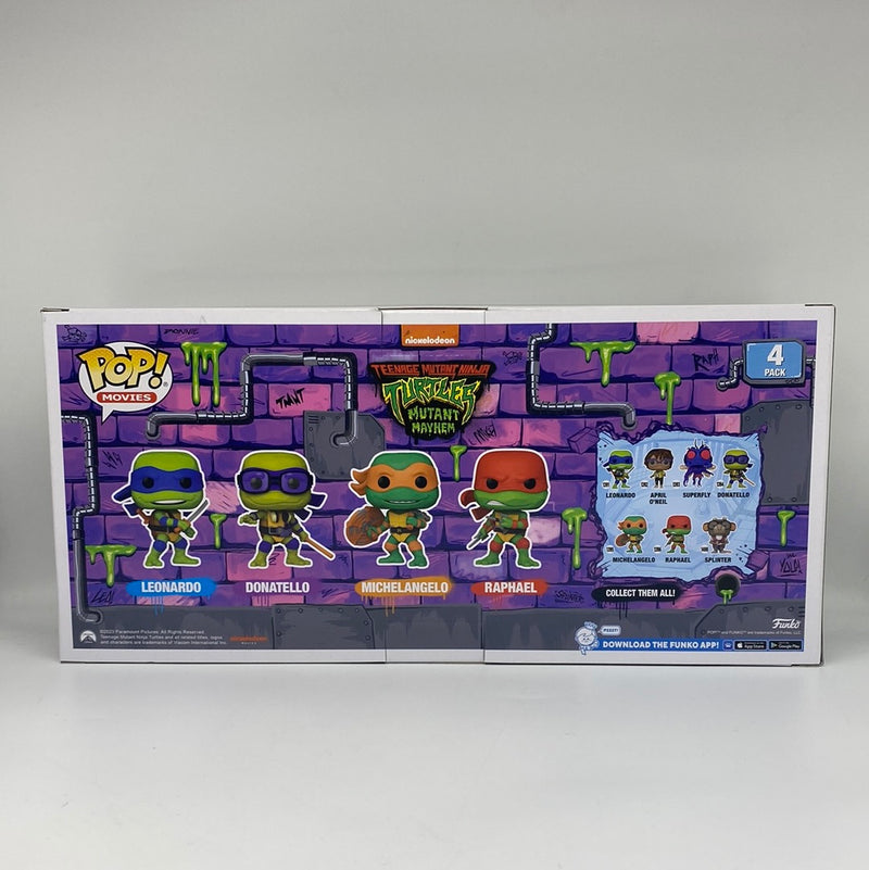 Funko Pop! TMNT Leonardo Donatello Michelangelo Raphael Vinyl Figures 4 Pack GLOW Amazon Exclusive