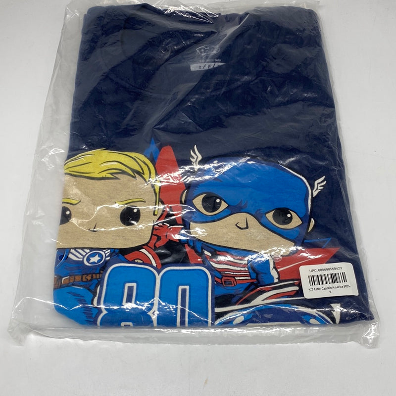 Funko POP Tee Marvel Captain America 80th Collector Corps Small T-Shirt