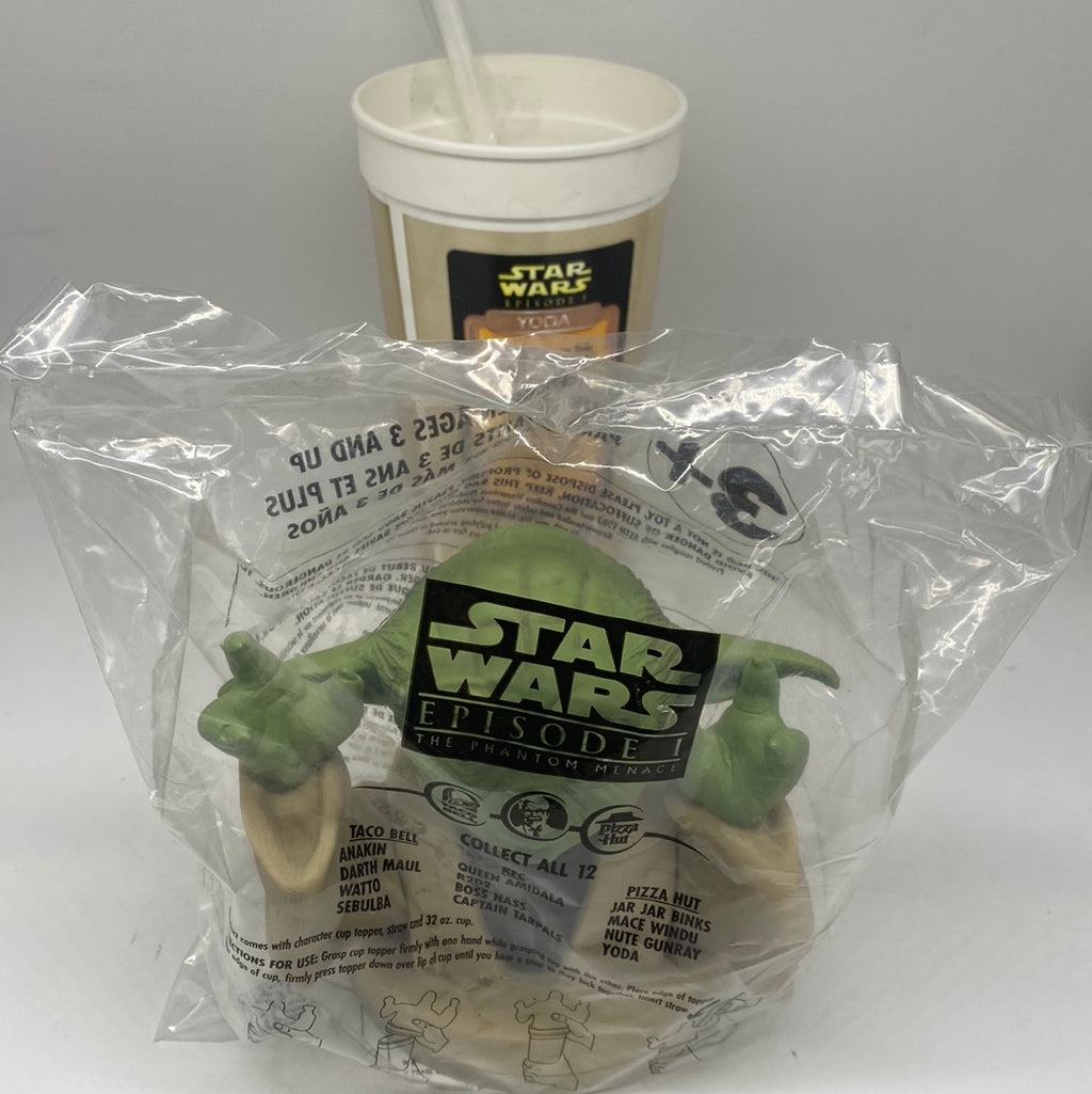 Star Wars Episode 1 Taco Bell KFC Pizza Hut Cup and Topper with