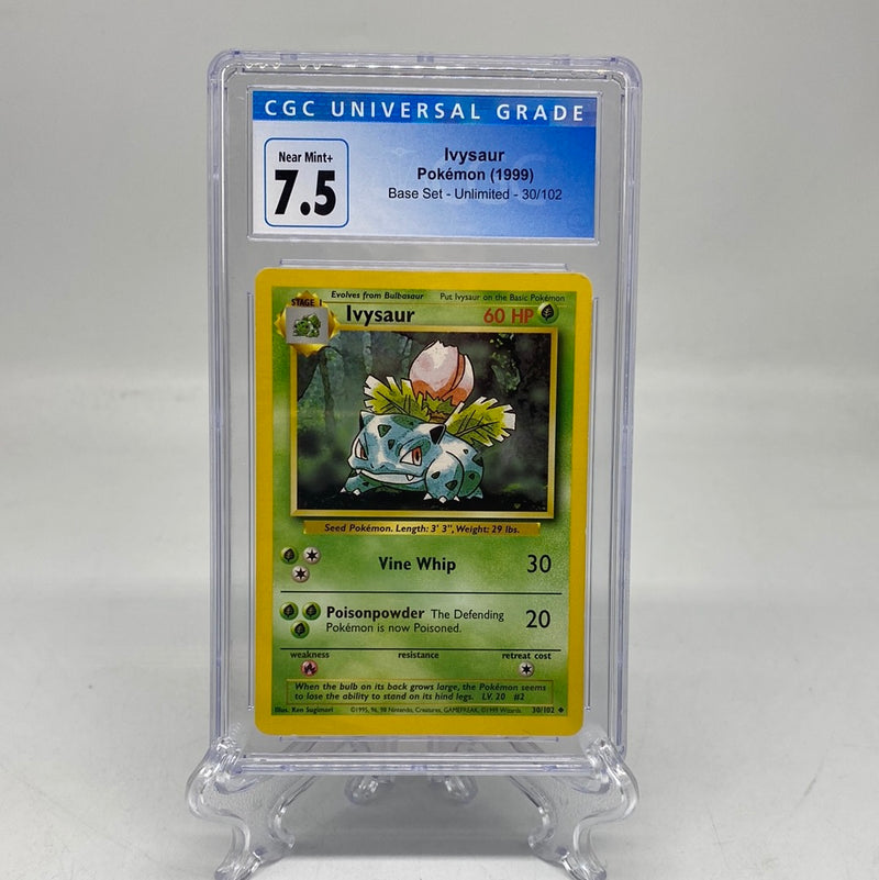1999 ivysaur pokemon card Ivysaur - 30/102 - CGC 7.5 - Unlimited - Base Set