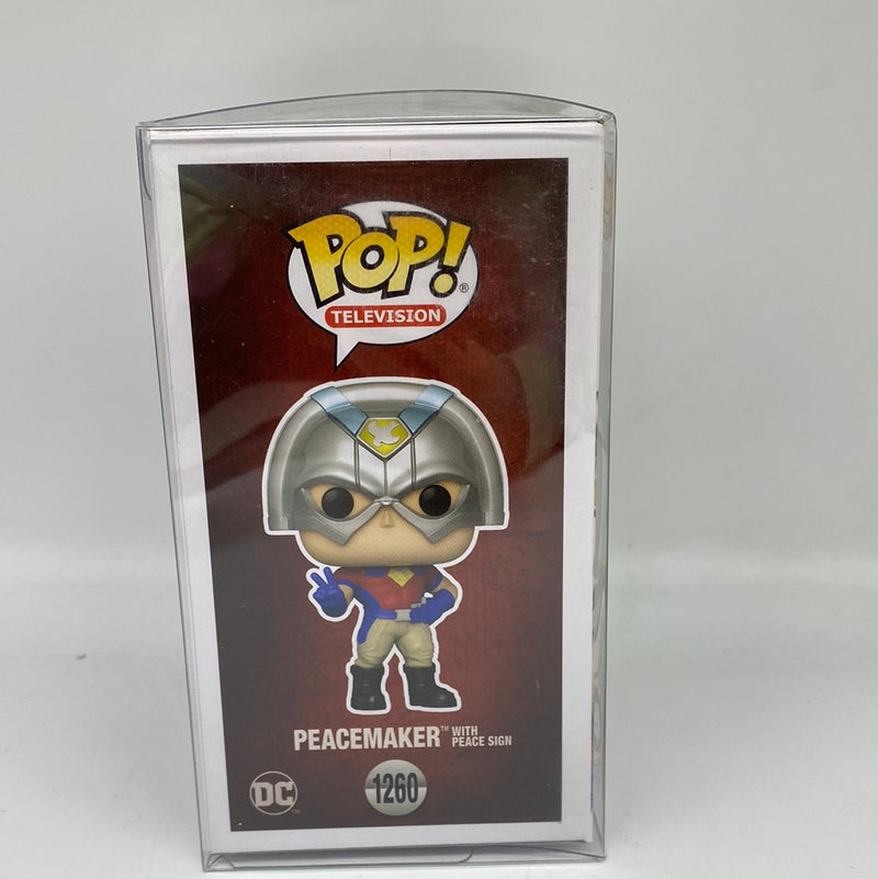 Funko Pop! DC Peacemaker The Series Peacemaker with Peace Sign #1260 2