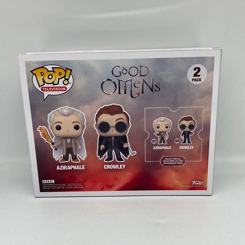 Funko Pop! Good Omens: Aziraphale & Crowley 2Pack Specialty Series Limited Edition Exclusive DAMAGED