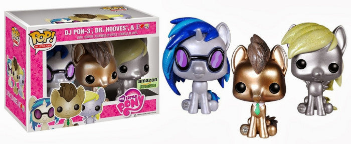 DJ Pon-3, Dr. Hooves & Derpy (Metallic) 3 Pack Only at Amazon