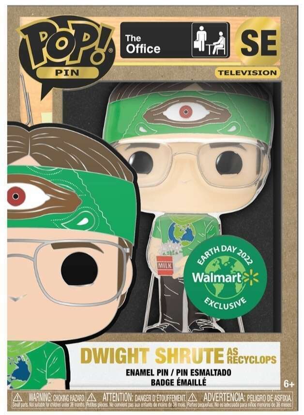 Dwight Schrute as Recyclops Earth Day 2022 Walmart Exclusive Pop! Pin SE