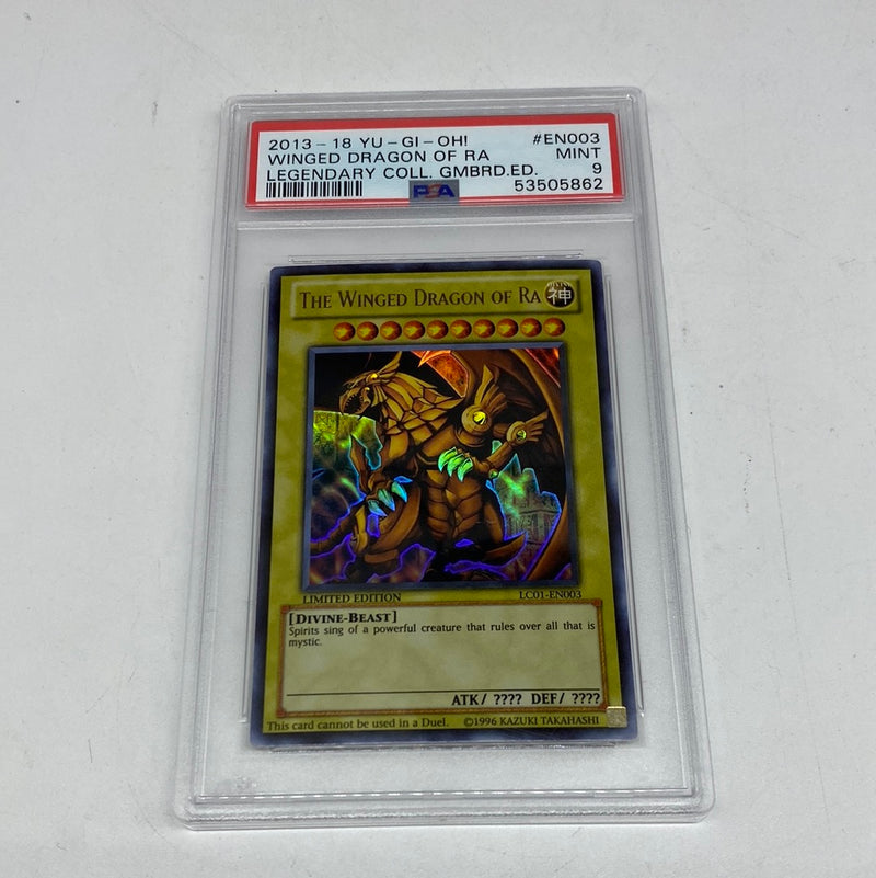 2013 - 18 YU-GI-OH! Winged Dragon of Ra PSA 9