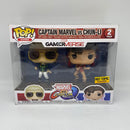 Funko Pop! Games: Gamer Verse Marvel vs. Capcom Infinite - Captain Marvel vs Chun-Li 2 Pack Vinyl Bobble-Heads DAMAGED