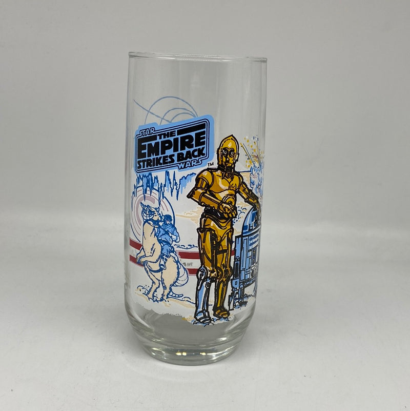 Vtg 1980 LUKE & TAUNTAUN DROIDS Empire Strikes Back Star Wars Burger King Glass