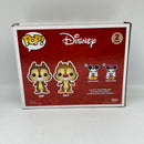 Funko Pop! Disney: Chip and Dale 2 Pack Vinyl Figures Flocked 2017 Summer Convention Exclusive DAMAGED