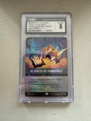Disney Lorcana He Hurled His Thunderbolt 222/204 Epic Holofoil – CGC 8 NM/Mint – Whispers in the Well