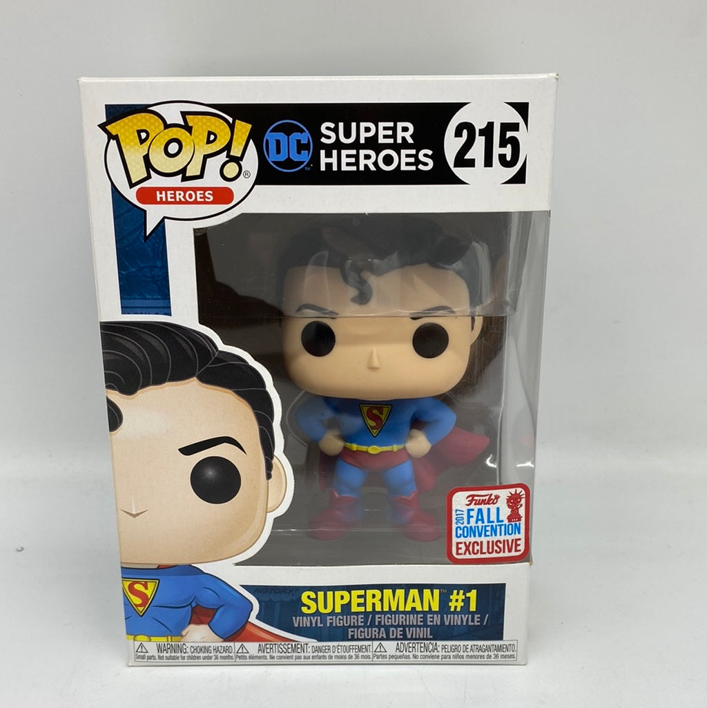 Funko Pop! DC: Super Heroes Superman #1 #215 Vinyl Figure 2017 Fall  Convention Exclusive