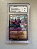 Disney Lorcana Demona – Scourge of the Wyvern Clan 55/204 Legendary Cold Foil – CGC 7 Near Mint