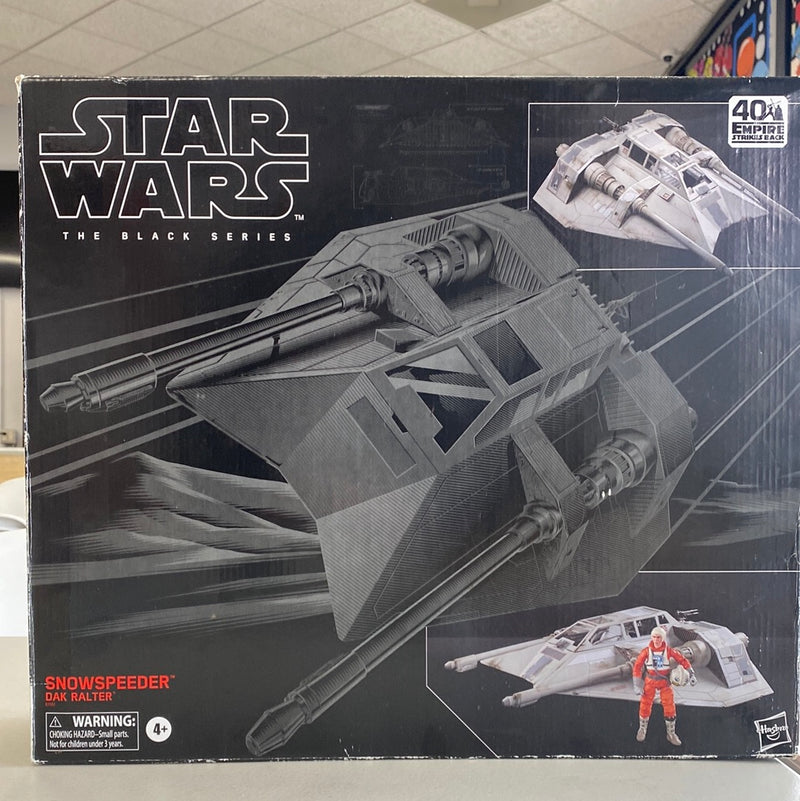 Hasbro Star Wars 40th Ann.Black Series SNOWSPEEDER DELUXE 6" Scale Vehicle opened box