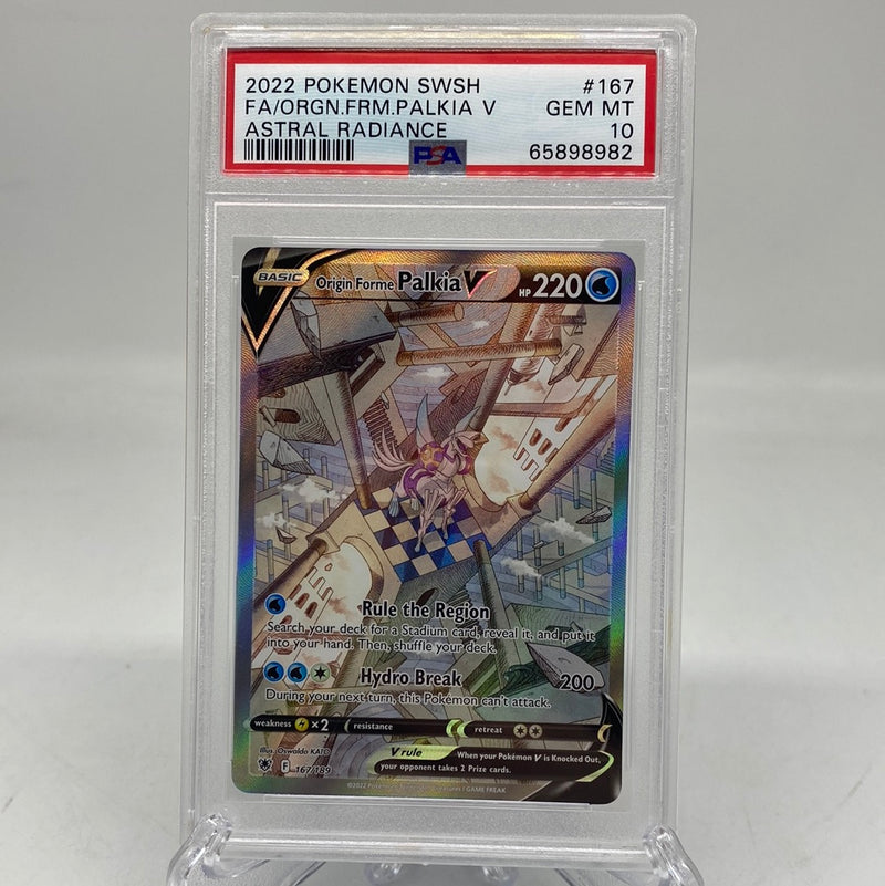 PSA 10 Origin Forme Palkia V- Astral Radiance 167/189 Alt Art Holo Pokémon TCG