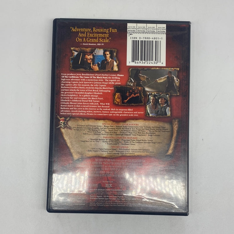 Pirates of the Caribbean The Curse of the Black Pearl (DVD, 2003, 2-Disc Set)