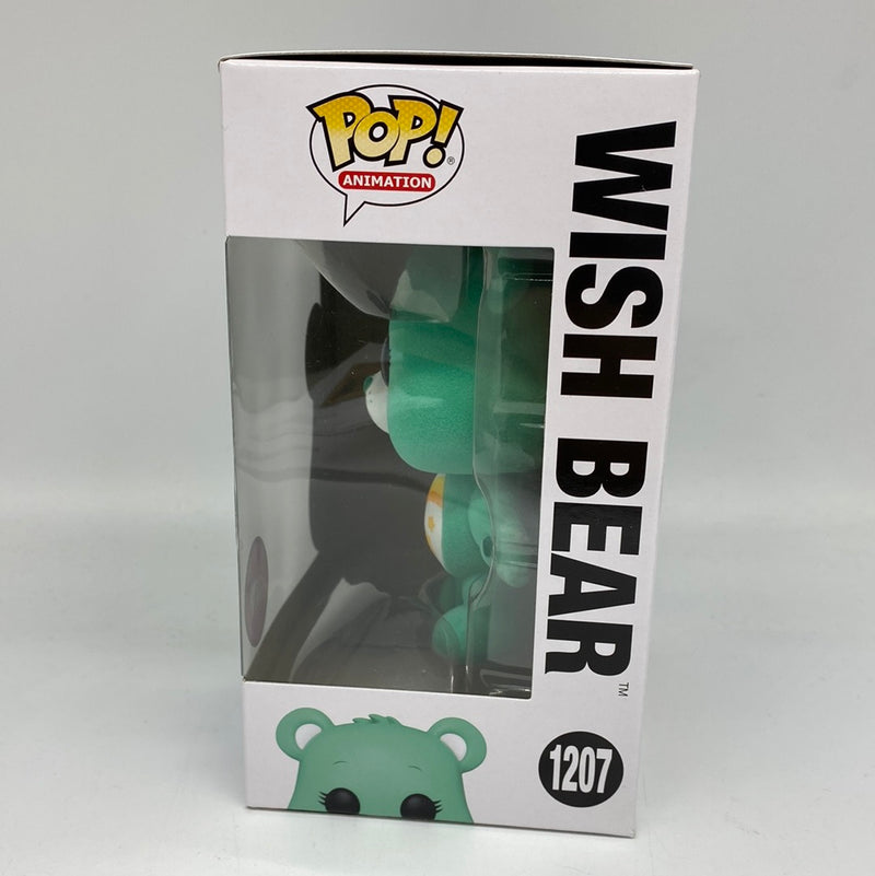 FunkoPop Animation Wish Bear 1203 Limited Flocked CHASE Edition Care Bears 40th