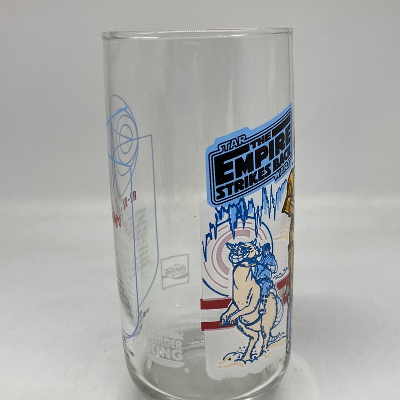 Vtg 1980 LUKE & TAUNTAUN DROIDS Empire Strikes Back Star Wars Burger King Glass