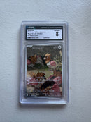 CGC 8 Spearow 074/063 Art Rare (AR) Japanese Mega Brave 2025 Pokémon Holo Slab
