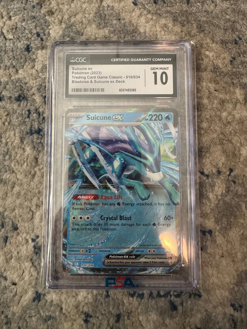 2023 Pokémon TCG Classic Suicune ex 010/034 CGC 10 Gem Mint