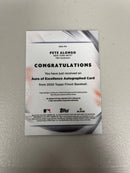 2022 Topps Finest Aura of Excellence Autographs Orange Pete Alonso ON CARD SP/25 Near Mint