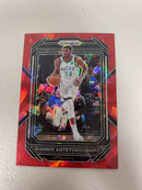 2022-23 Panini Prizm NBA GIANNIS ANTETOKOUNMPO Red Cracked Ice Near Mint