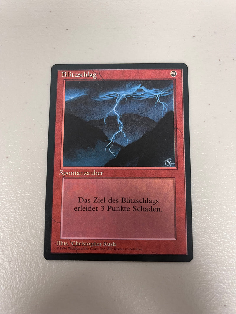 MTG LIGHTNING BOLT Revised (German) Near Mint MTG LIGHTNING BOLT Revised (German) Near Mint
