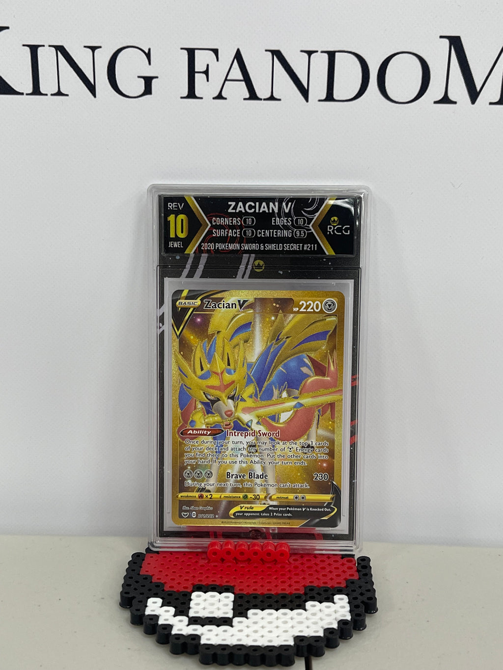 Zacian V 211/202 Gold Ultra Secret Rare Full Art Sword Shield HGA 10 G Zacian V 211/202 Gold Ultra Secret Rare Full Art Sword Shield HGA 10 G