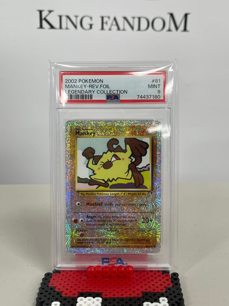 2002 Pokemon Legendary Collection 81 Mankey Reverse Holo PSA 9 MINT