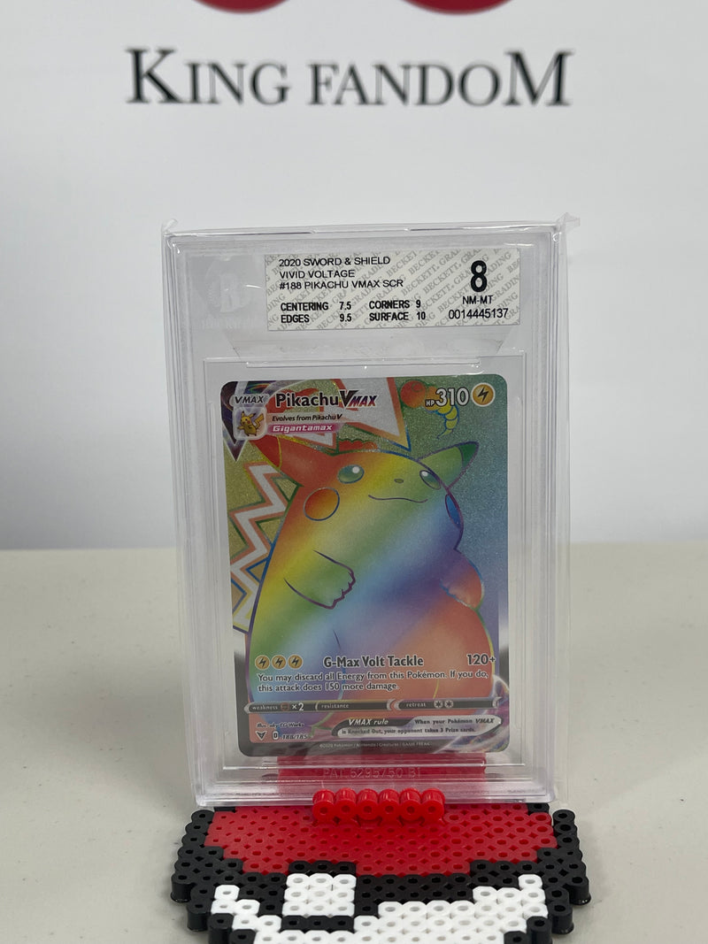 Pikachu VMAX Pokemon Vivid Voltage Rainbow Secret Rare Full Art Becket Pikachu VMAX Pokemon Vivid Voltage Rainbow Secret Rare Full Art Becket