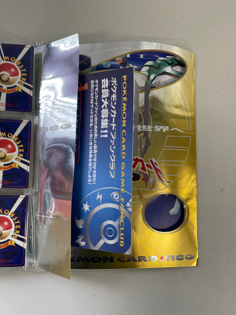 1999 Japanese Pokémon Neo Genesis PROMO, 9 Cards, Binder, Premium File