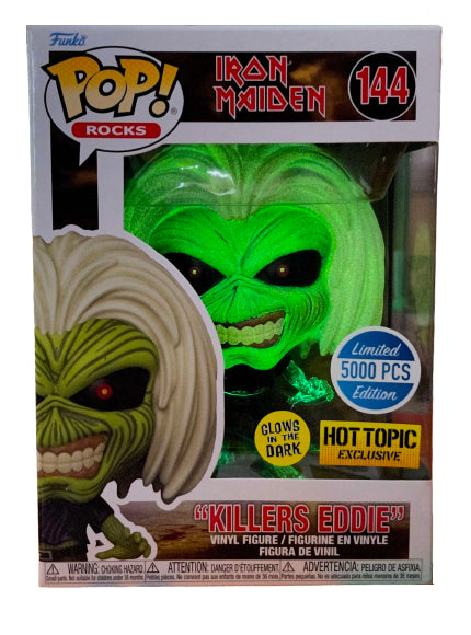 Iron Maiden Killers Eddie GITD Hot Topic Exclusive Limited 5000 PCs Edition Pop! Vinyl Figure