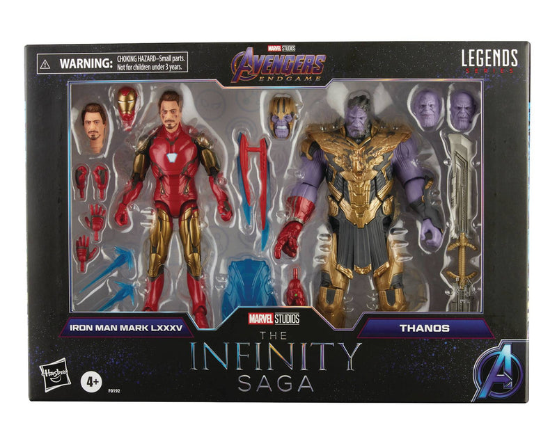 Hasbro Marvel Legends Avengers Endgame Iron Man vs Thanos Action Figure Two Pack