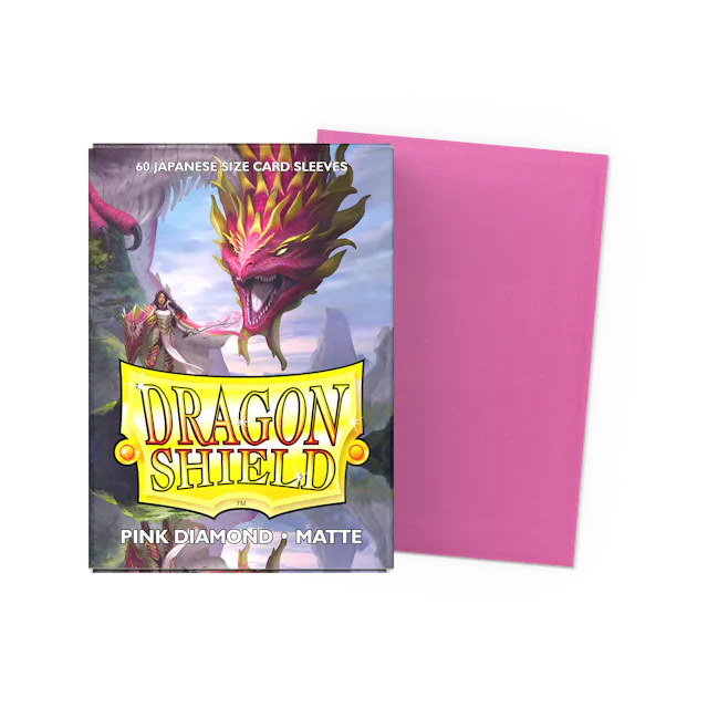 Dragon Shield - Pink Diamond - Matte Sleeves - Japanese Size (60 pack)