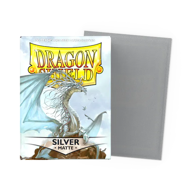 Dragon Shield Matte Standard Sleeves - Silver (100-Pack)