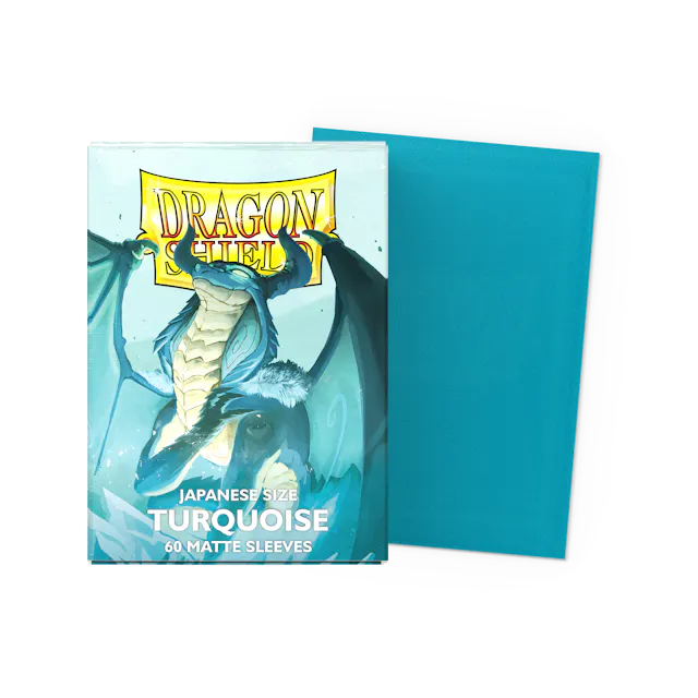 Dragon Shield - Turquoise - Players' Choice Matte Sleeves - Japanese Size (60 pack)