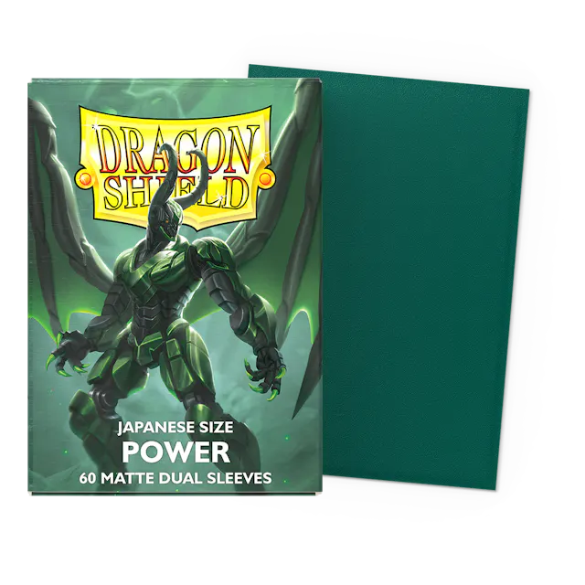 Dragon Shield - Power - Matte Dual Sleeves - Japanese Size (60 Pack)