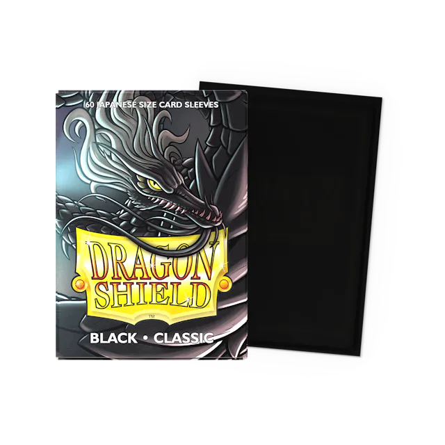 Dragon Shield - Black - Classic Sleeves - Japanese Size (60 Pack)