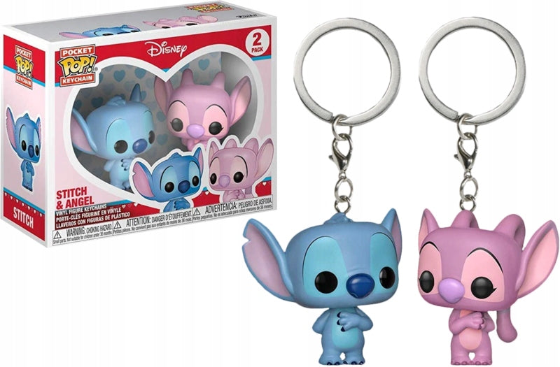 Stitch and Angel 2 Pack Pop! Keychain