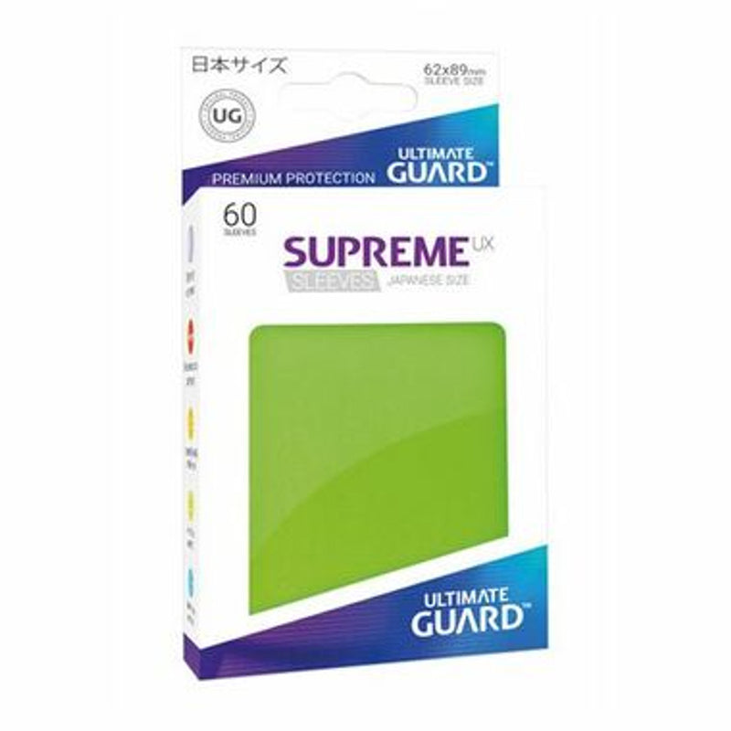 Ultimate Guard: Supreme UX Japanese Size Sleeves - Light Green (60ct)