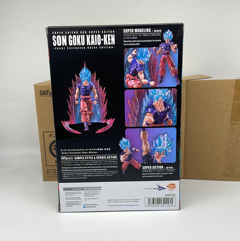 S.H. Figuarts Super Saiyan God Goku Kaio-Ken NYCC 2021 Event Exclusive - NEW