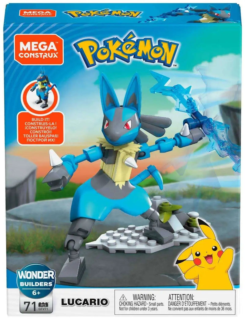 Mega Construx Pokemon Lucario 2019 Building Set 71 Pieces GFV71