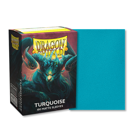 Dragon Shield Dual Matte Standard Sleeves - Turquoise (100-Pack)