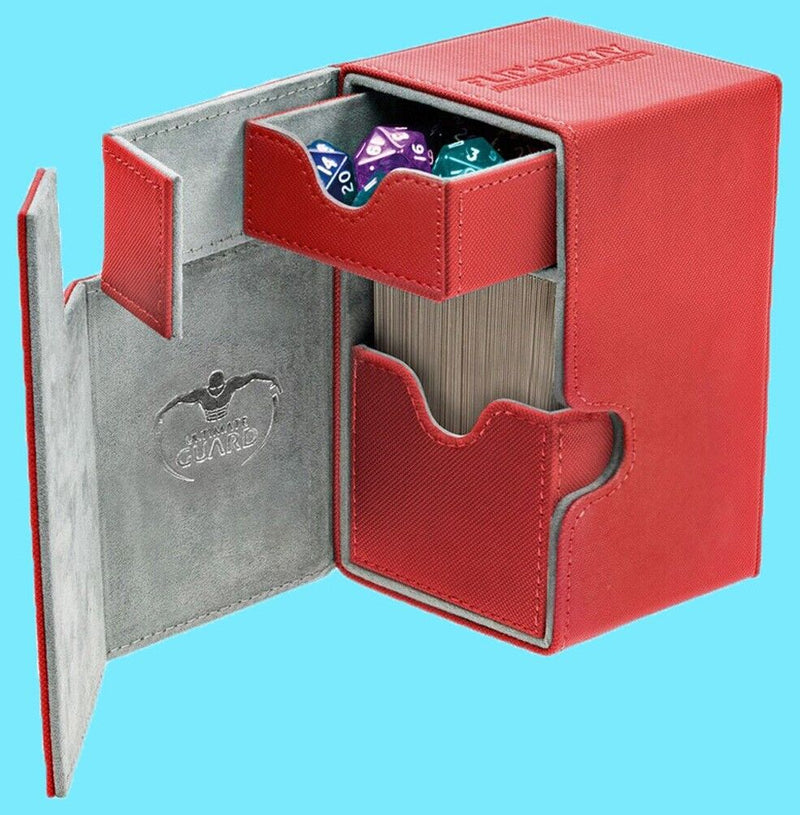 Ultimate Guard: Flip n Tray Deck Case 80+ Cards XenoSkin: Red