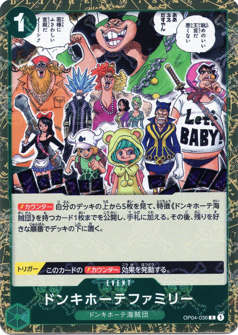 ONE PIECE Card The Best Donquixote Family OP04-036 Japanese